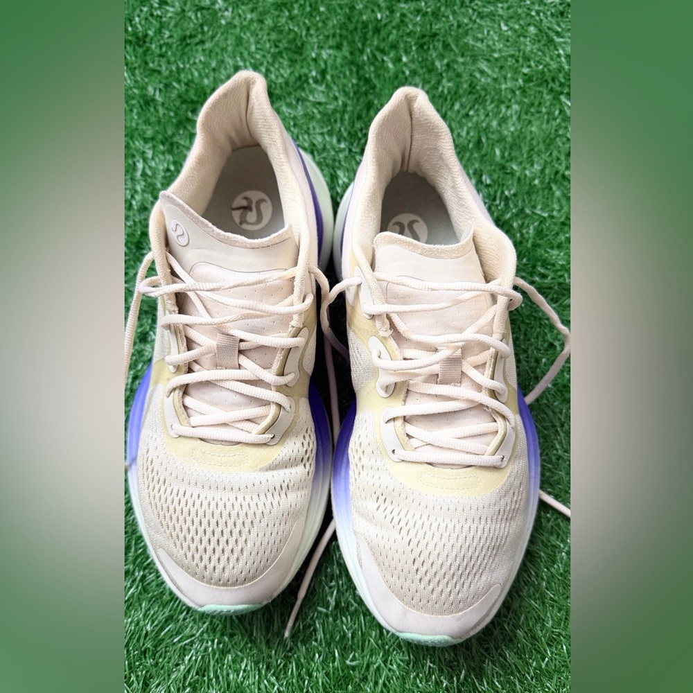 lululemon athletica Women's Cream and Purple Athletic Shoes Size 7.5